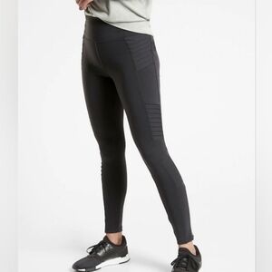 Athleta Delancey black moto tight leggings Size Small
